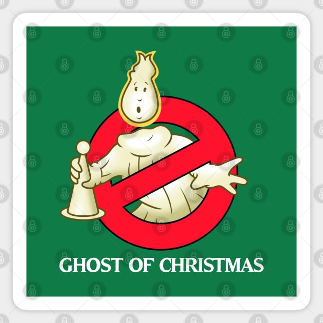 Ghost Of Christmas 80's Retro Ghost Movie Charles Dickens A Christmas Carol Parody Sticker by BoggsNicolas